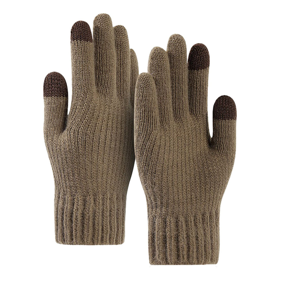 Guantes de Invierno Táctiles Unisex Techsuit ST0012, Talla 22cm, Marrón