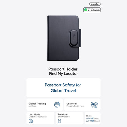 Mcdodo SmartTag Passport Napa Pro AT-4180 para la serie iOS, Negro