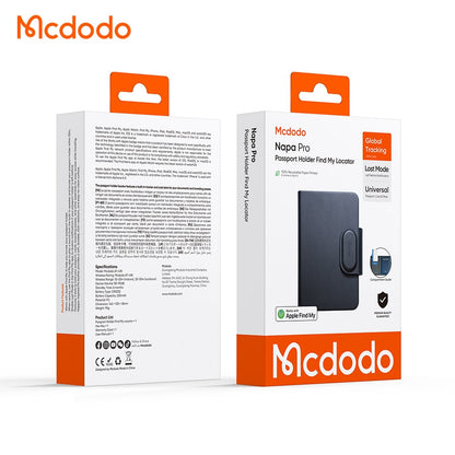 Mcdodo SmartTag Passport Napa Pro AT-4180 para la serie iOS, Negro