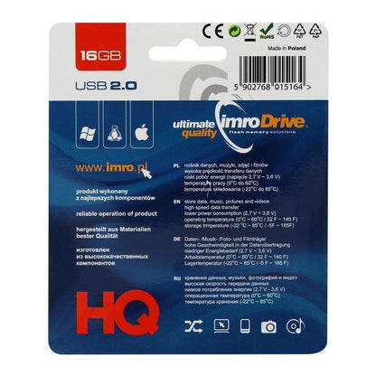 Memoria Externa USB-A Imro, 16Gb