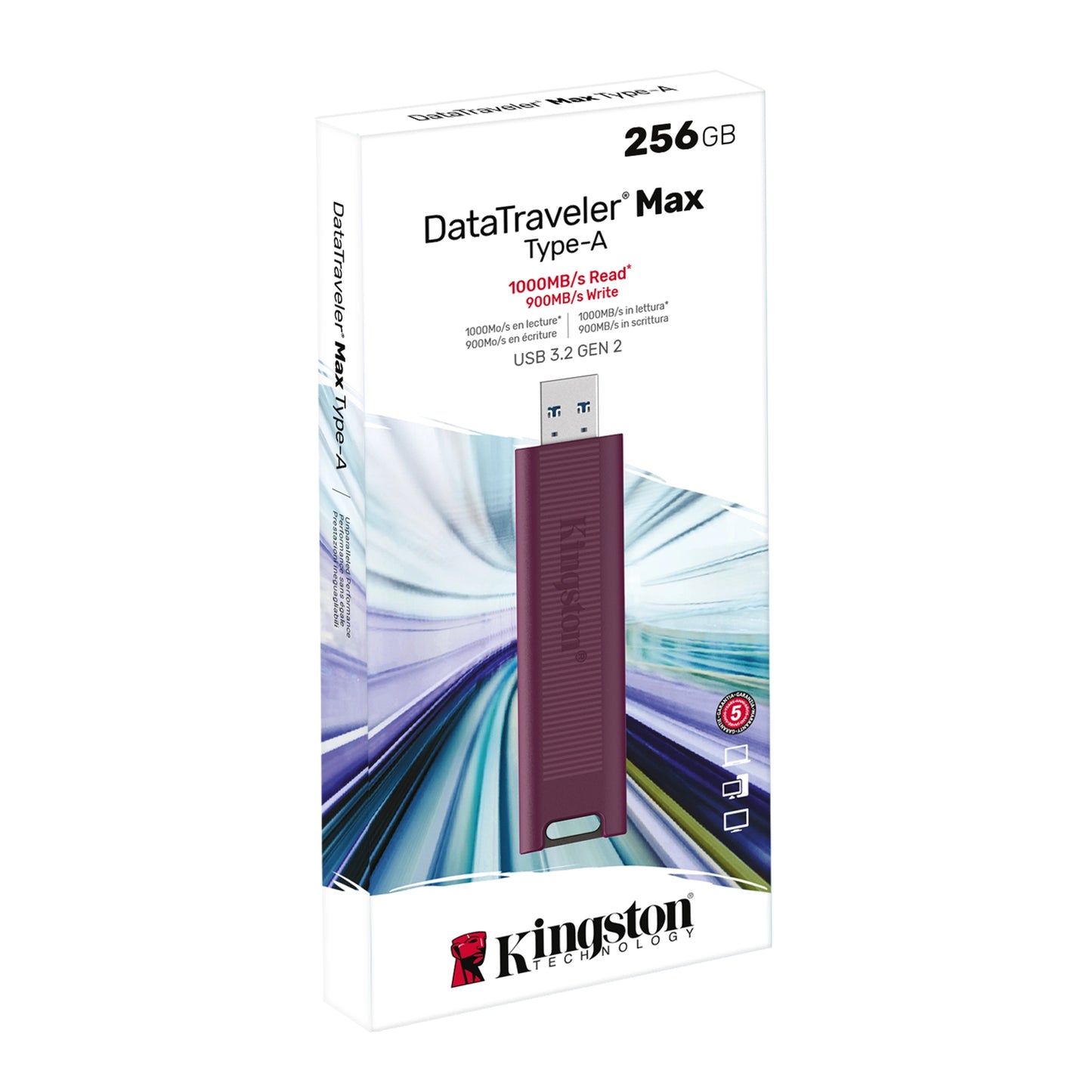 Memoria Externa USB-A 3.2 Kingston DT Max, 256Gb DTMAXA/256GB