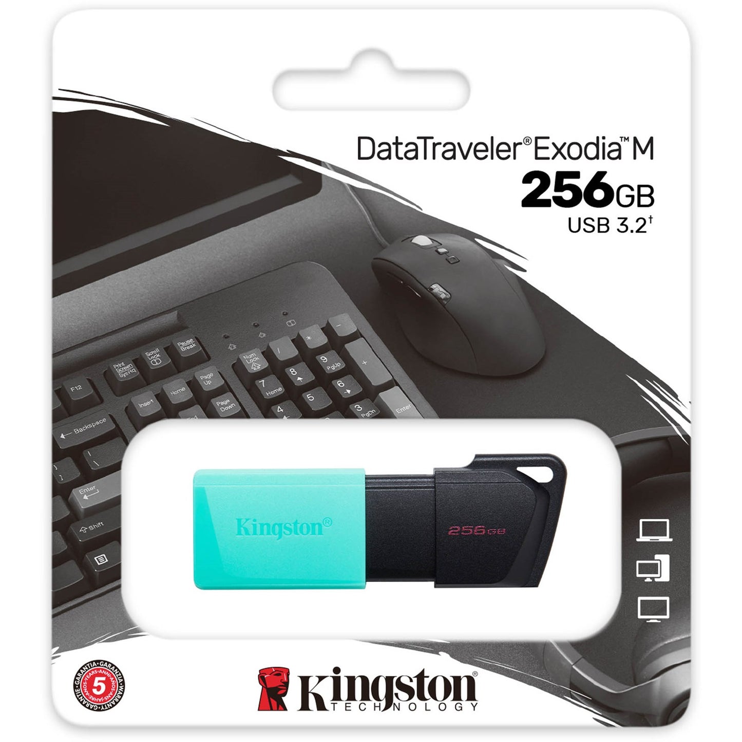 Memoria Externa USB-A 3.2 Kingston DT Exodia M, 256Gb DTXM/256GB