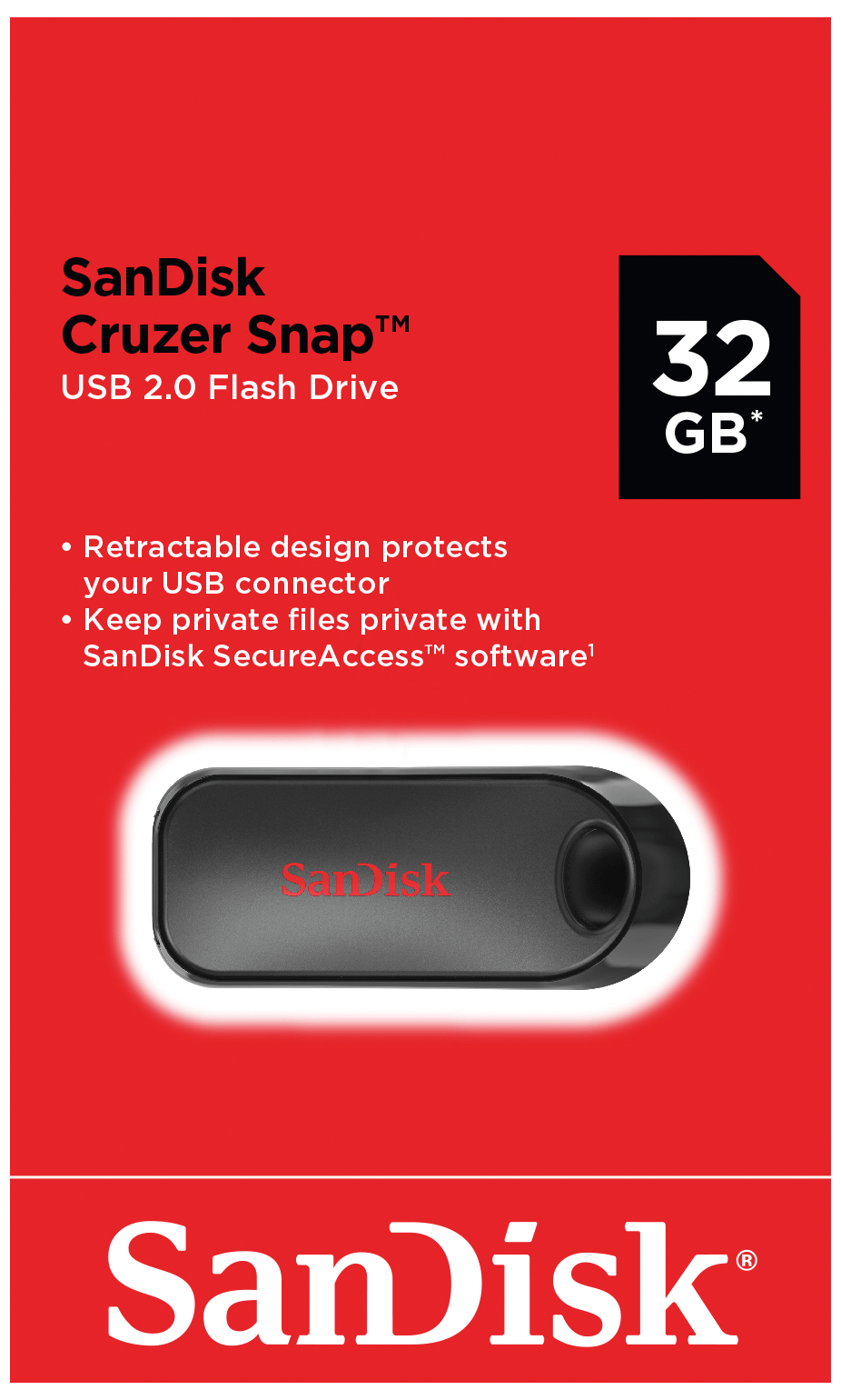 Memoria Externa USB-A SanDisk Cruzer Snap, 32Gb SDCZ62-032G-G35