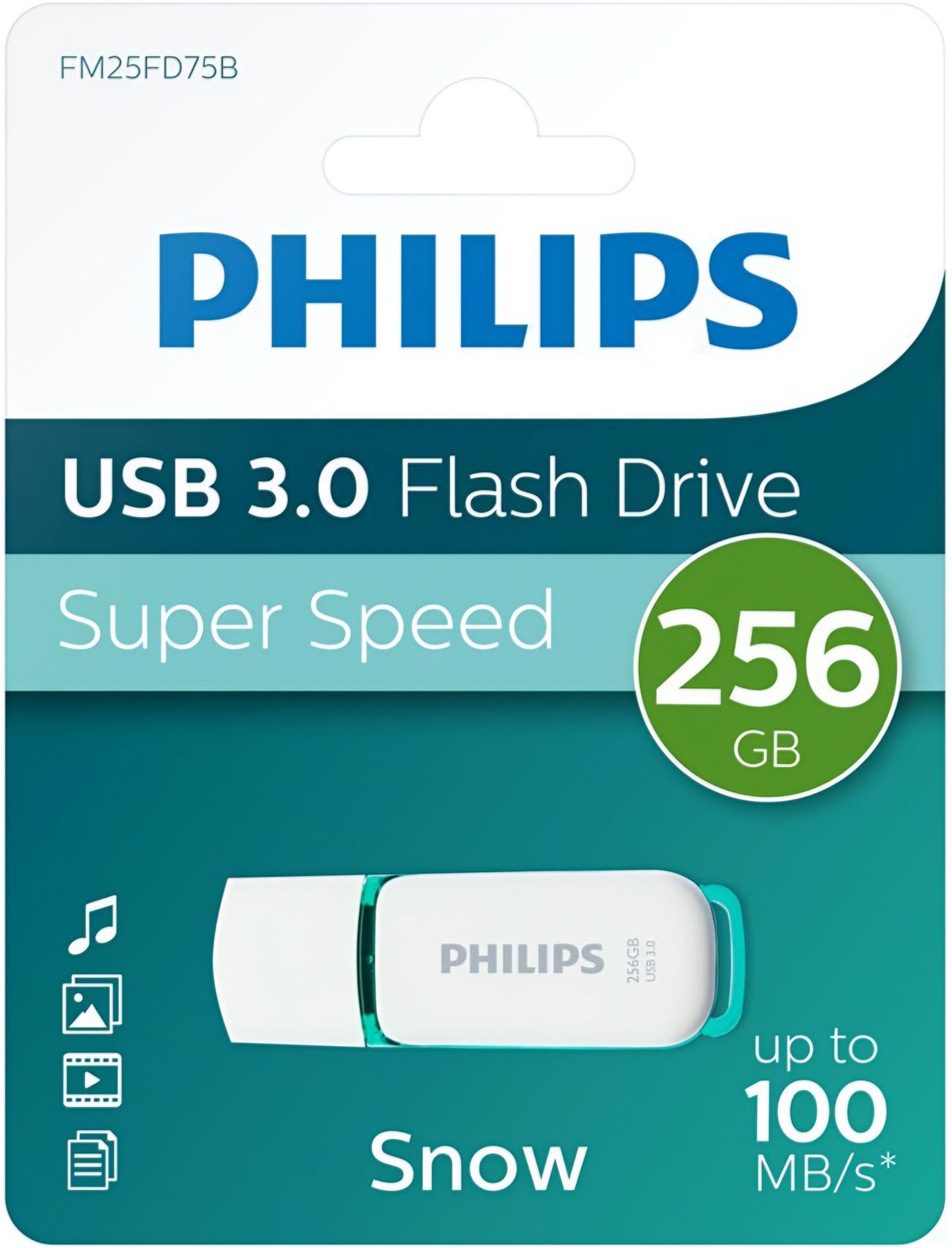 Memoria Externa USB-A 3.0 Philips Snow Edition, 256Gb PHMMD256GBS200U3