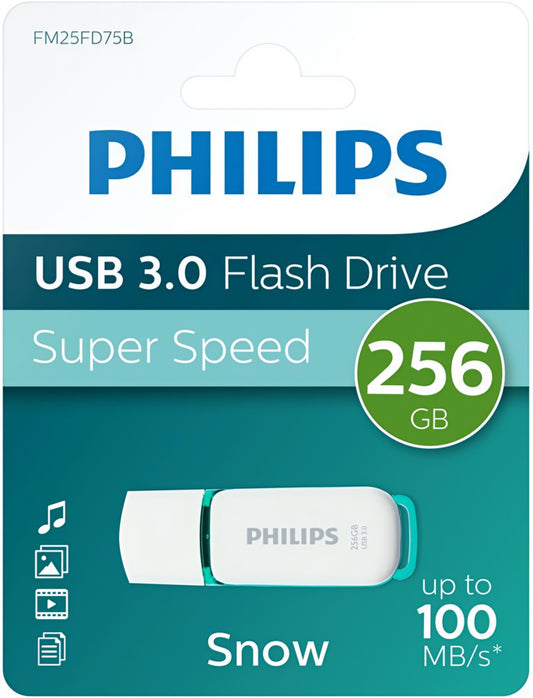 Memoria Externa USB-A 3.0 Philips Snow Edition, 256Gb PHMMD256GBS200U3