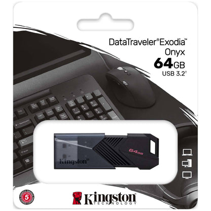 Memoria Externa Kingston Exodia Onyx USB-A 3.0 Kingston Exodia Onyx, 64Gb DTXON/64GB 