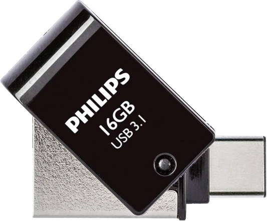 Memoria Externa USB-A 3.1 / USB-C Philips, 16Gb FM16DC152B/00