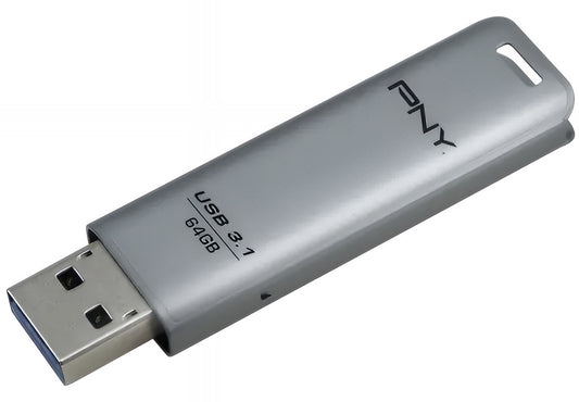 Memoria Externa USB-A 3.1 PNY Elite Steel, 64Gb FFD64GESTEEL31G-EF