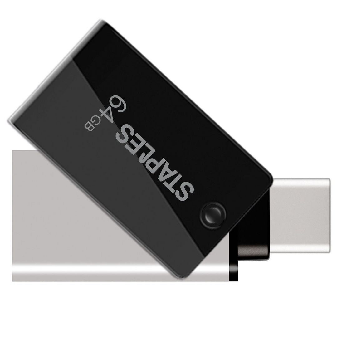 Memoria Externa USB-A 3.1 / USB-C Staples K23, 64Gb EKMMD64GK233CST