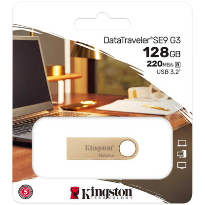 Memoria externa USB-A 3.2 Kingston DT SE9 G3, 128Gb DTSE9G3/128GB 