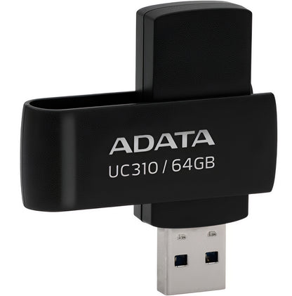 Memoria Externa USB-A 3.2 Adata UC310, 64Gb UC310-64G-RBK