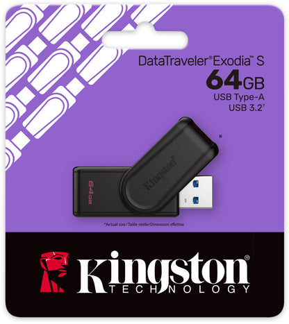 Memoria Externa USB-A 3.2 Kingston DT Exodia S, 64Gb DTXS/64GB