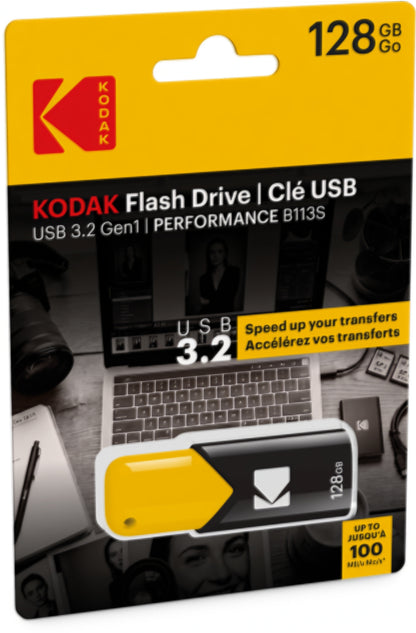 Memoria Externa USB-A 3.2 Kodak B110S Click Easy, 128Gb EKMMD128GB113S