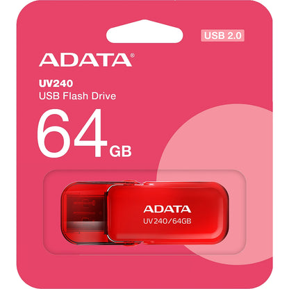 Memoria externa USB-A Adata UV240, 64Gb AUV240-64G-RRD 