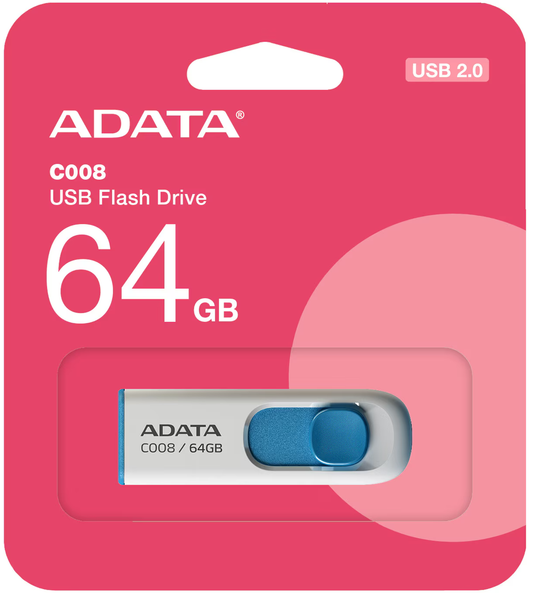 Memoria Externa USB-A Adata C008, 64Gb AC008-64G-RWE