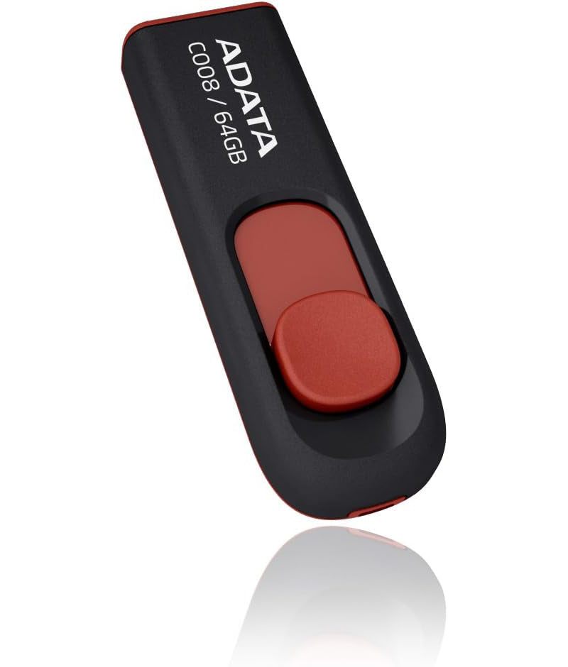 Memoria Externa USB-A Adata C008, 64Gb AC008-64G-RKD
