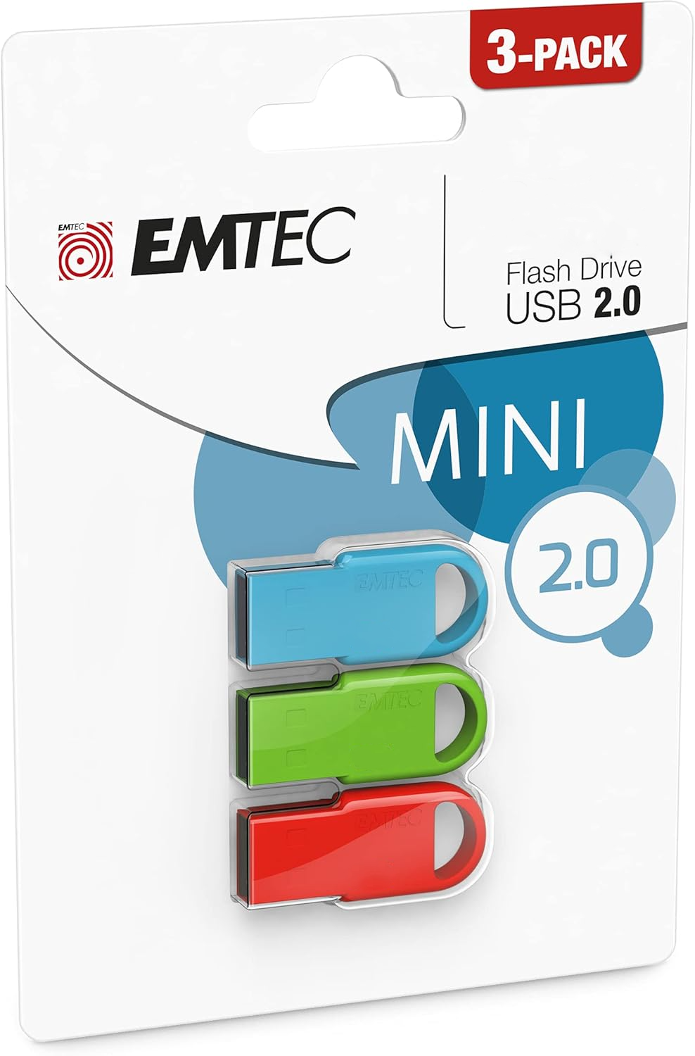 External USB-A Memory Emtec D250 Mini, 16Gb, Set of 3 pieces ECMMD16GD252P3