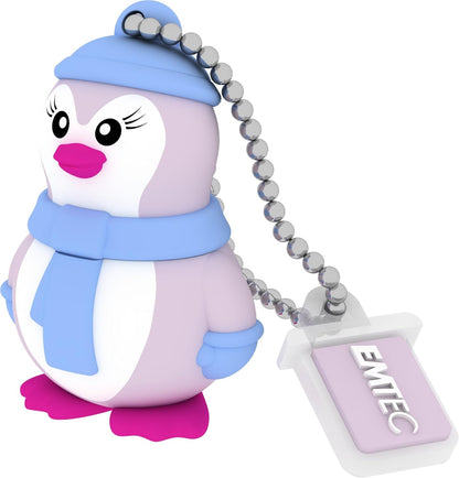 Memoria Externa USB-A Emtec M336 Miss Penguin, 16Gb ECMMD16GM336