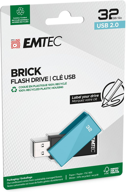 Memoria Externa USB-A Emtec C350 Brick, 32Gb ECMMD32GC352
