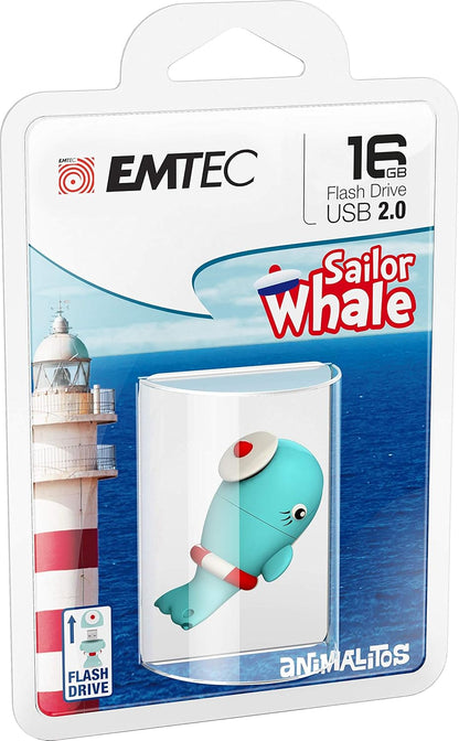 Memoria externa USB-A Emtec M337 Whale, 16Gb ECMMD16GM337