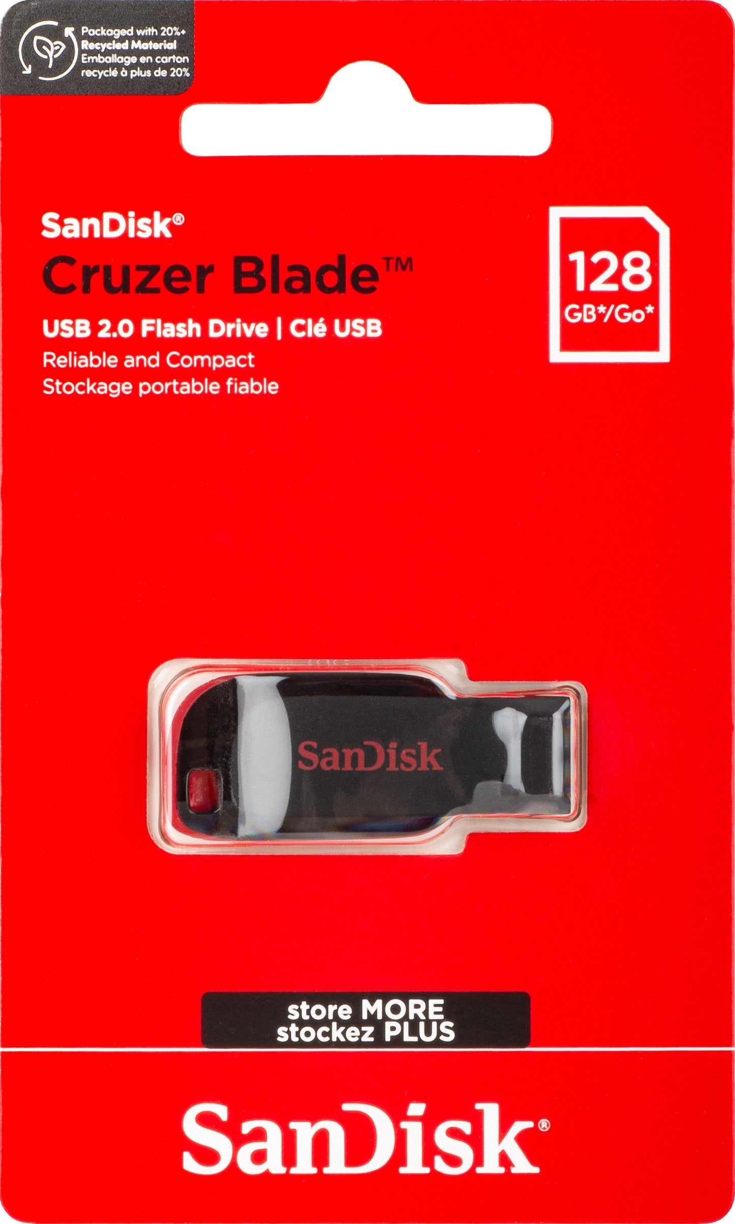 Memoria Externa USB-A SanDisk Cruzer Blade, 128Gb SDCZ50-128G-B35