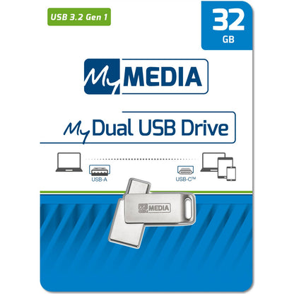 Memoria Externa USB-A Verbatim MyDual, 32Gb