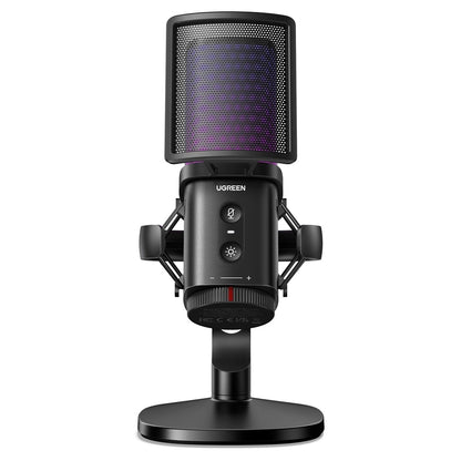Micrófono Cardioide UGREEN CM581 (65629), RGB, USB-C, 1.5m, Negro