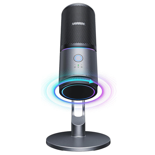 Micrófono Cardioide UGREEN CM769 (35629), RGB, USB-A, 2m, Negro