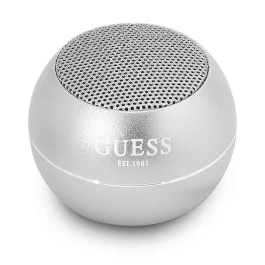Altavoz Portátil Bluetooth Guess, 3W, Plateado