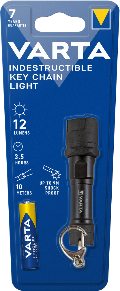 Varta INDESTRUCTIBLE Linterna LED, 12lm, IPX4