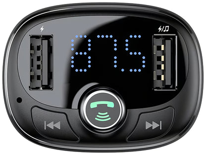 Baseus S-09 Modulador FM Bluetooth, 2 x USB-A - 1 x microSD 