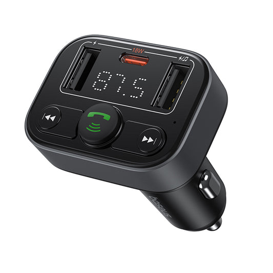 Modulador FM Bluetooth Baseus S-09 Lite, 2 x USB-A - 1 x USB-C C10762300113-00