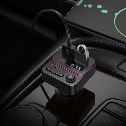 Modulador FM Bluetooth Borofone BC60 Hero, 2 x USB-A - 1 x USB-C