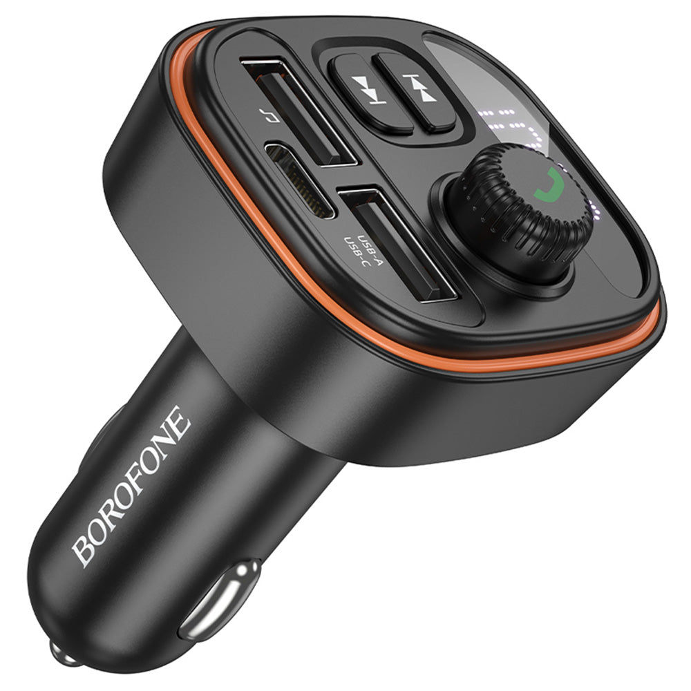 Modulador FM Bluetooth Borofone BC59 Heroic, 2 x USB-A - 1 x USB-C
