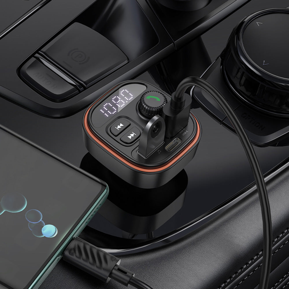 Modulador FM Bluetooth Borofone BC59 Heroic, 2 x USB-A - 1 x USB-C