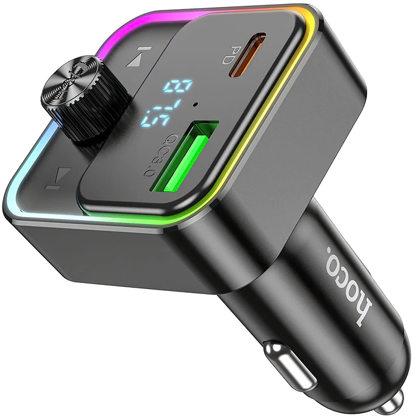 Modulador FM Bluetooth HOCO E81, 1 x USB-A - 1 x USB-C