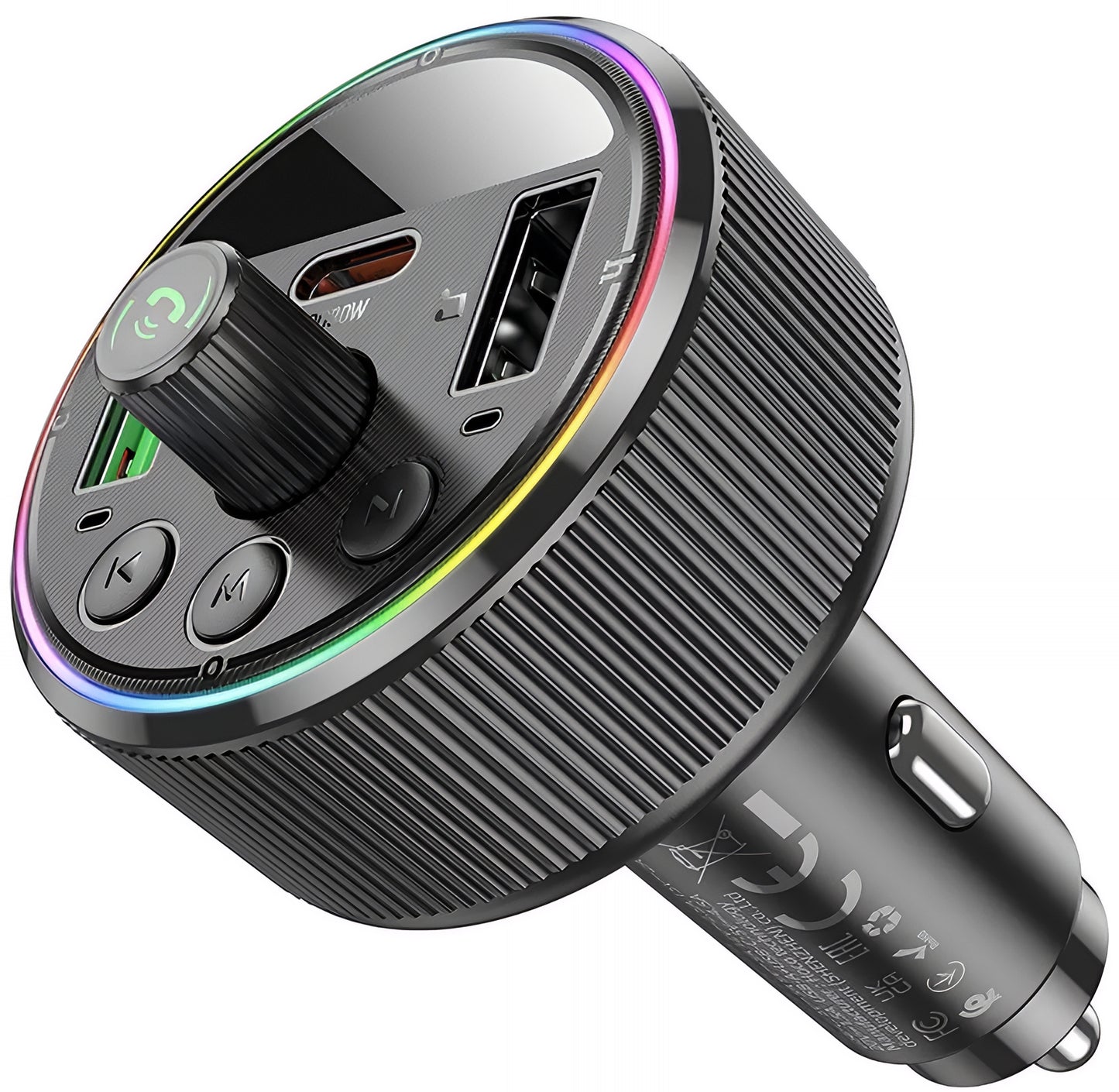 HOCO E82 Bluetooth FM Modulator, 2 x USB-A - 1 x USB-C