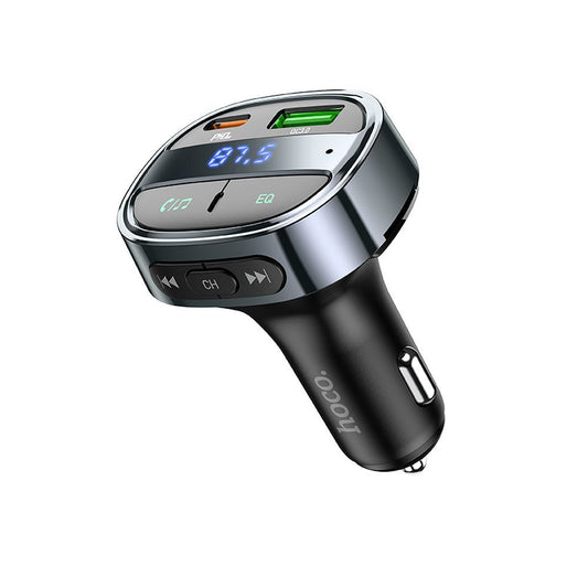Modulador FM Bluetooth HOCO E70, 1 x USB-A - 1 x USB-C - 1 x microSD