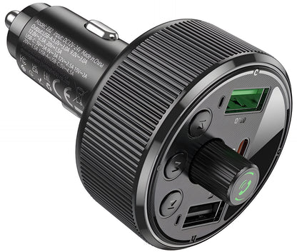 HOCO E82 Bluetooth FM Modulator, 2 x USB-A - 1 x USB-C