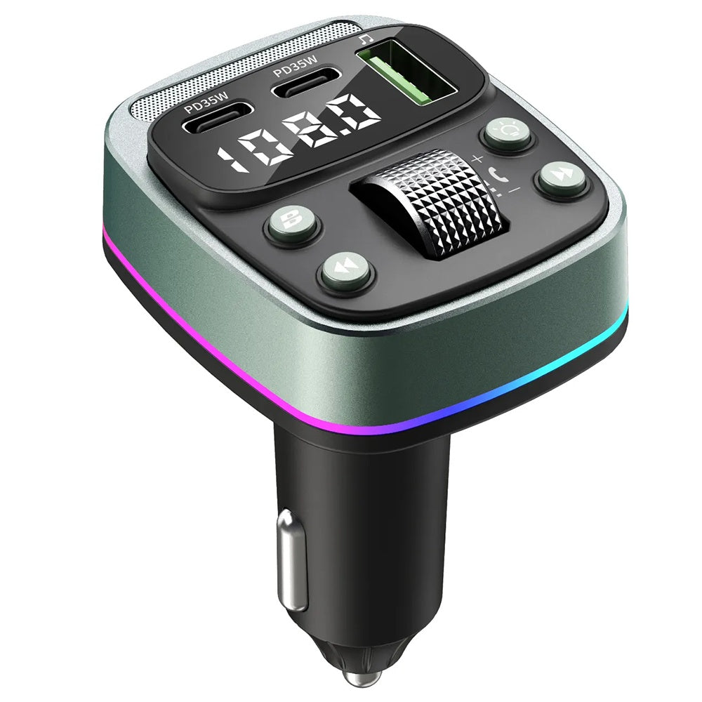Modulador FM Bluetooth Techsuit EchoDrive, 1 x USB-A - 2 x USB-C