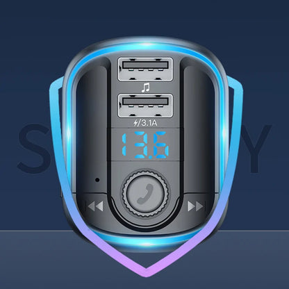 Modulador FM Bluetooth Yesido Y44, 2 x USB-A - 1 x microSD