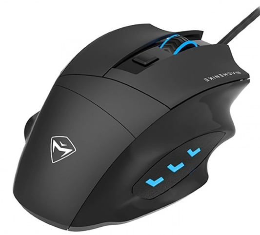 Ratón Gaming con Cable USB Machenike M3, RGB, 3200DPI, Negro