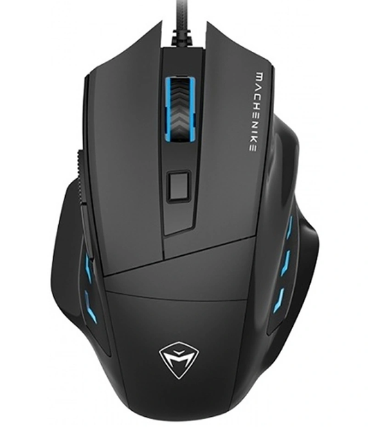 Ratón Gaming con Cable USB Machenike M3, RGB, 3200DPI, Negro