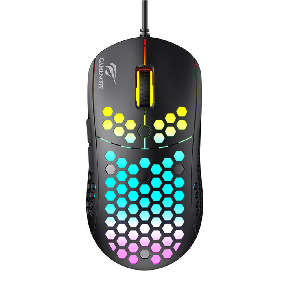 Ratón Gaming con Cable USB HAVIT MS1032, RGB, 800DPI - 6400DPI, Negro