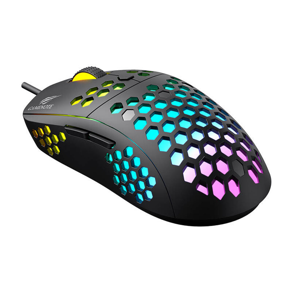 Ratón Gaming con Cable USB HAVIT MS1032, RGB, 800DPI - 6400DPI, Negro