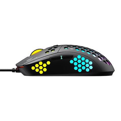 Ratón Gaming con Cable USB HAVIT MS1032, RGB, 800DPI - 6400DPI, Negro
