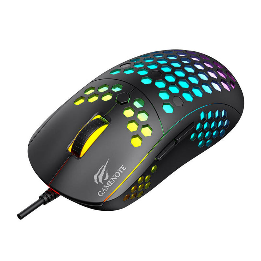 Ratón Gaming con Cable USB HAVIT MS1032, RGB, 800DPI - 6400DPI, Negro