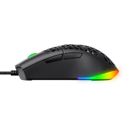 Mouse Gaming Wired USB HAVIT MS1036, RGB, 1200DPI - 7200DPI, 1.6m, Blanco