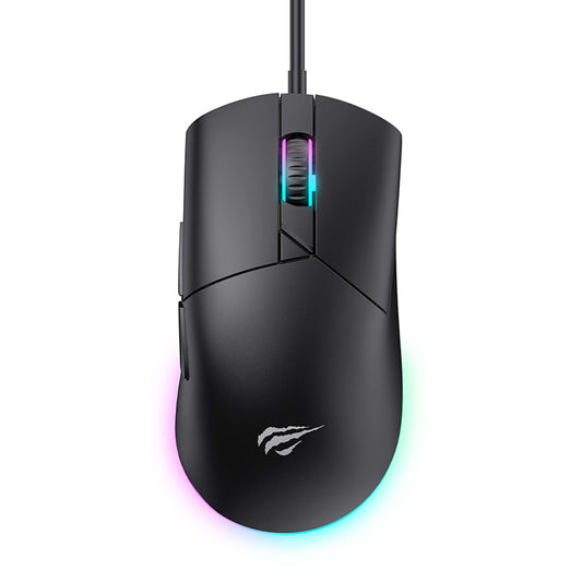 Mouse Gaming Wired USB HAVIT MS1038, RGB, 1200DPI - 7200DPI, 1.6m, Negro