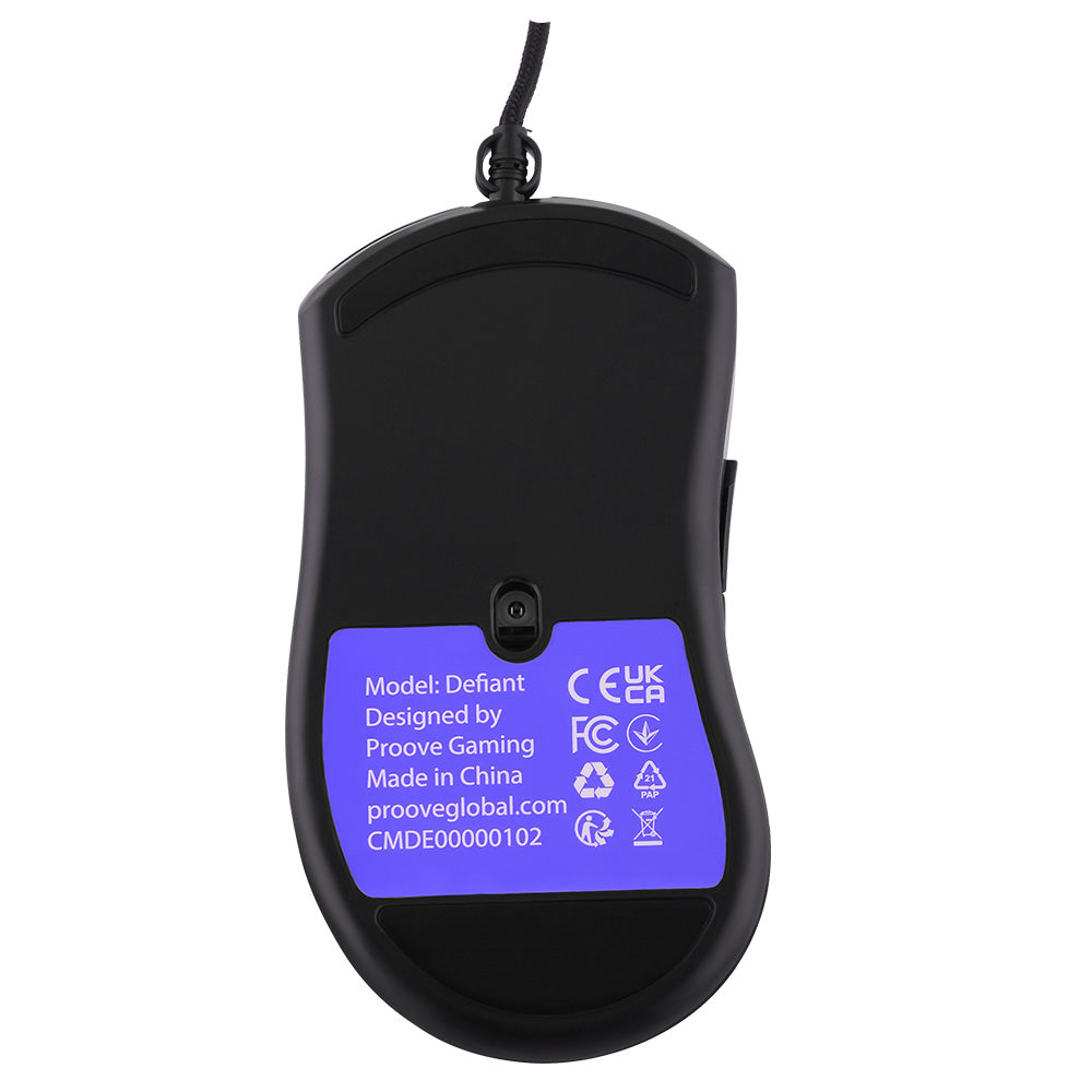 Mouse Gaming Wired USB Proove Defiant, RGB, 7200DPI, Negro CMDE00000102